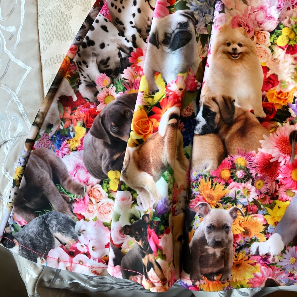 Pretty Snake Puppy Garden Party Fit&Flare Dress - Picture 7 of 14